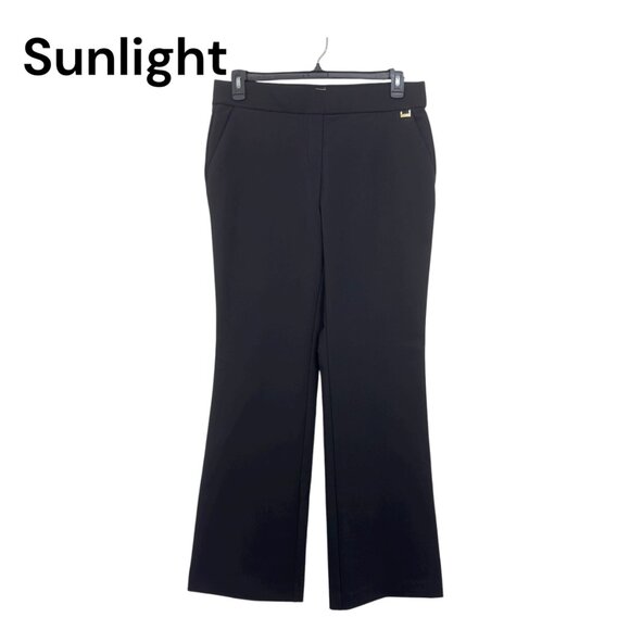 Anne Klein Womens Classic Black Straight Legs Pull On Dress Pants SZ L - Picture 1 of 15
